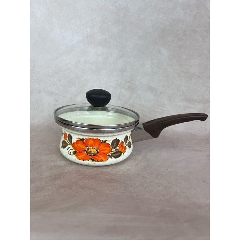 Vintage Enamelware Pot Show-Pans Sanko Ware Japan